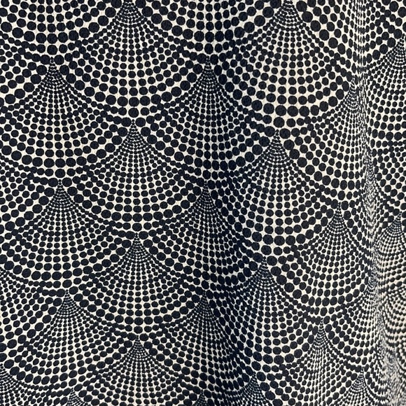 Michael Kors Textured Black Long-Sleeve Blouse w/ Seashell Print Top | Large - Picture 3 of 15